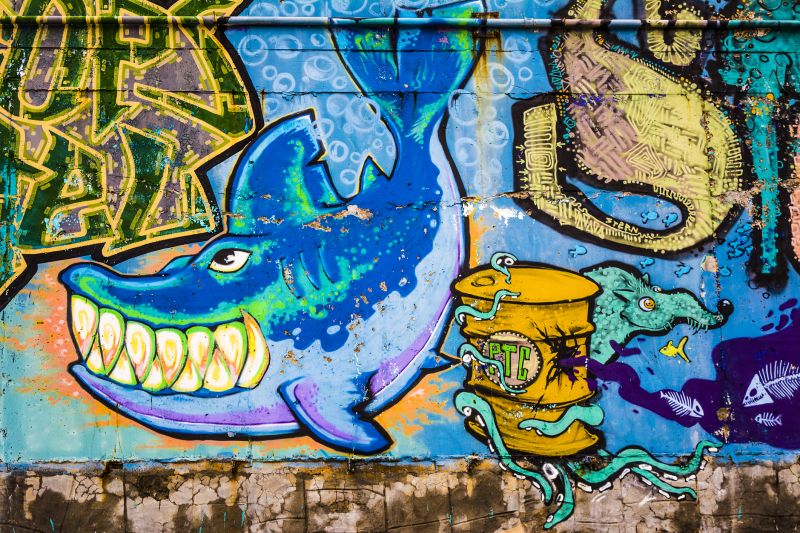 Outdoor Cement Mural